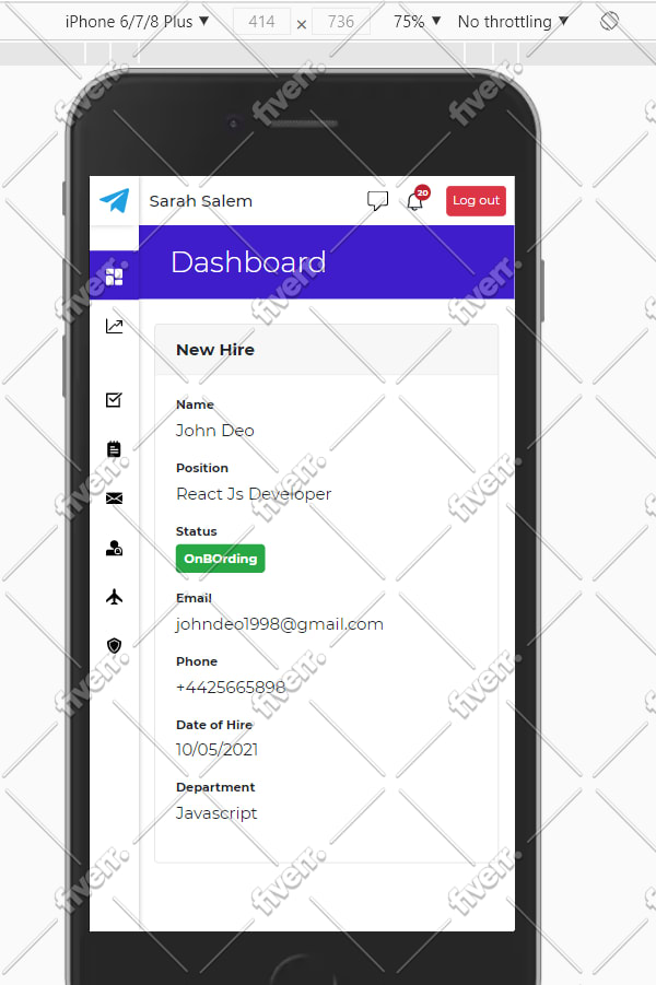 create reactjs, angular, node, javascript web app