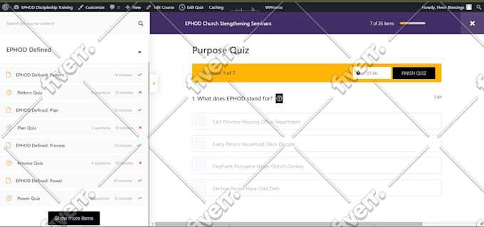 create wordpress elearning lms website for academy or coach