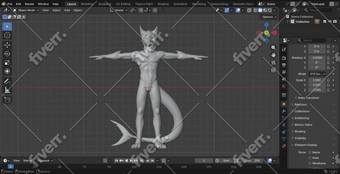 edit 3d model vtuber vrchat avatar furry anime protogen upload