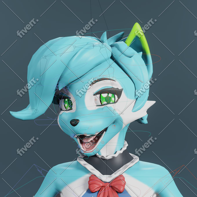 do rigging, skinning and blendshapes for 3d model