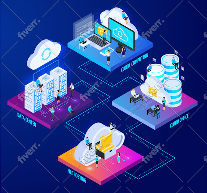 design 3d isometric infographic illustration for website apps
