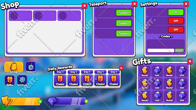 create professional roblox UI, gui for you