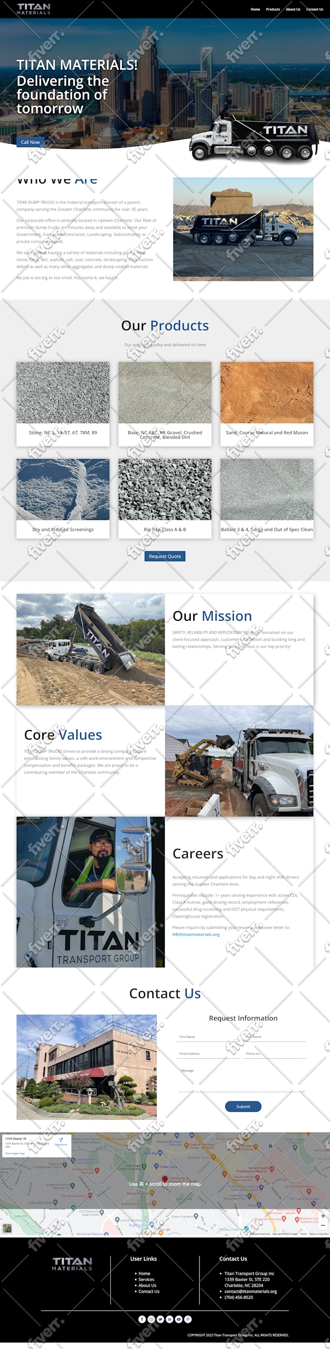 build logistics website, trucking website, cargo website, transport website