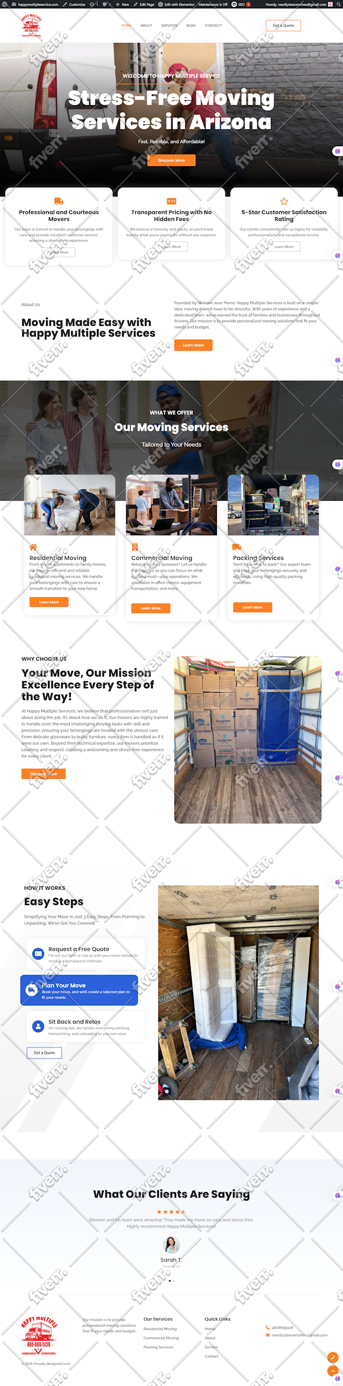 create moving company, logistics, trucking, dispatch, freight, hauling website