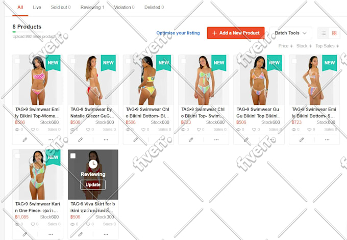 upload product listing in lazada or shopee in any venture