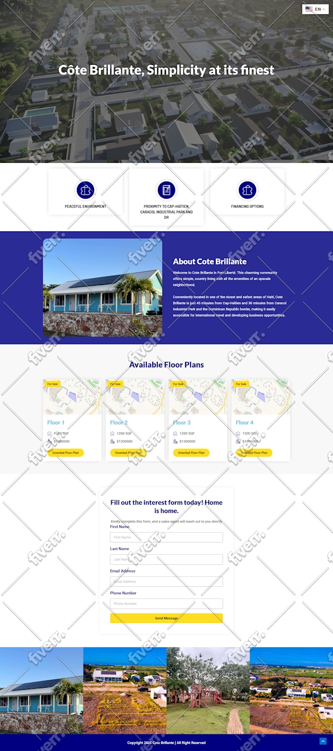 create wordpress real estate landing page or website, squeeze page in 6hrs