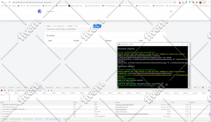 fix or develop applications in laravel, codeigniter, core PHP, vuejs, websocket