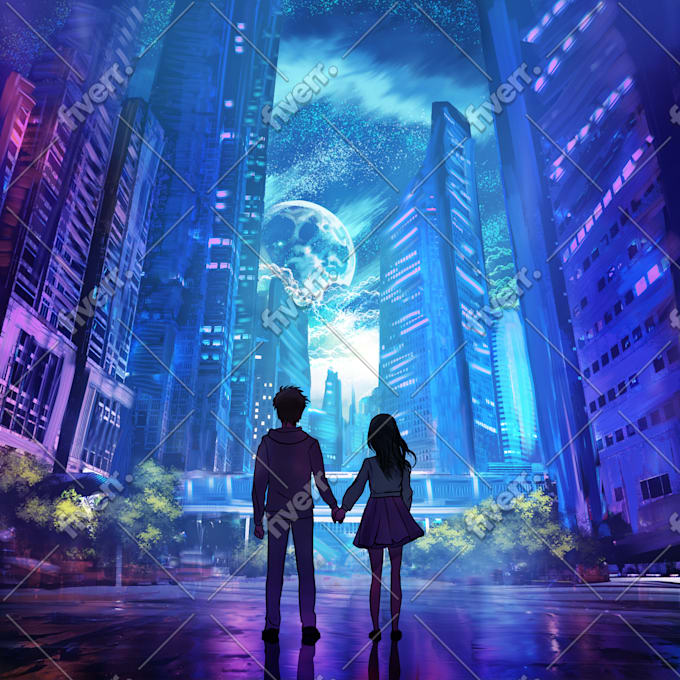 create anime illustration or lofi art