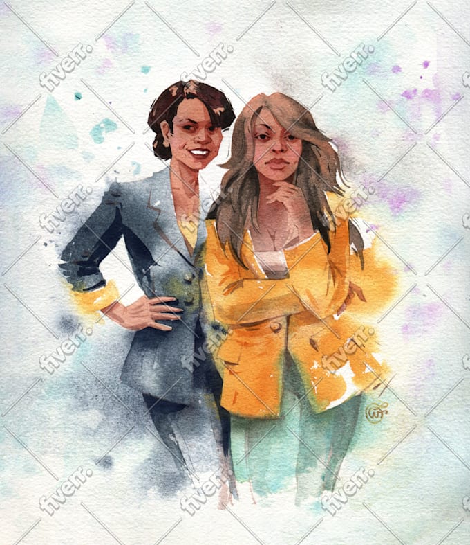 paint a fantasy beautiful watercolour portrait