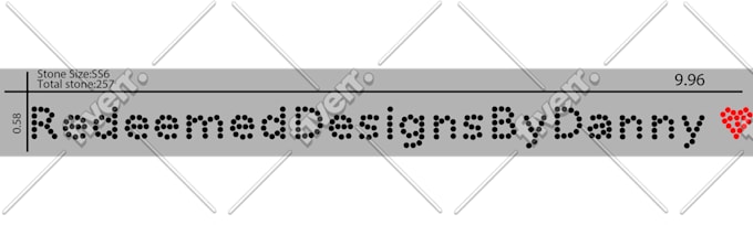 rhinestone design and template