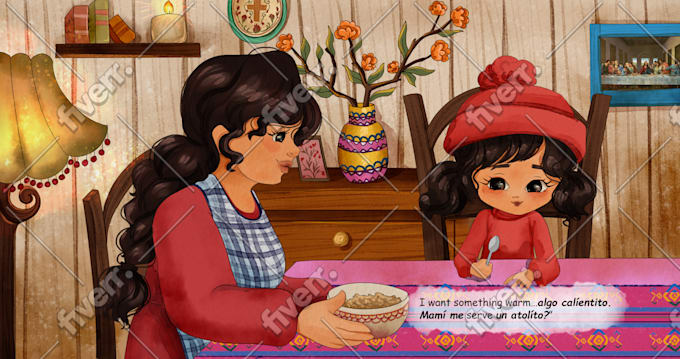 create beautiful children book illustration