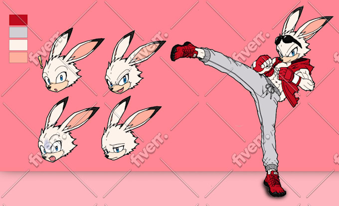 create custom detailed fursona oc and furry reference sheet
