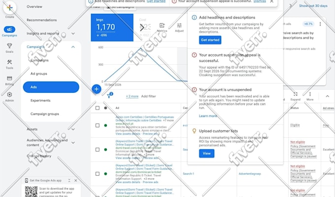 guaranteed fix your suspended ads account, google ads suspend, suspension fix