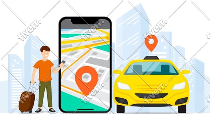 develop, build taxi booking app, ride hailing app android ios ordering platform