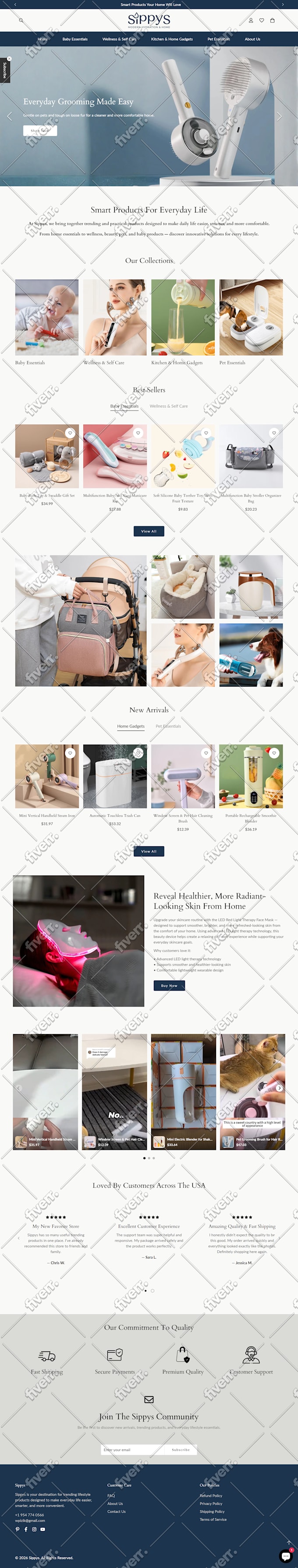 do shopify store design, shopify website development