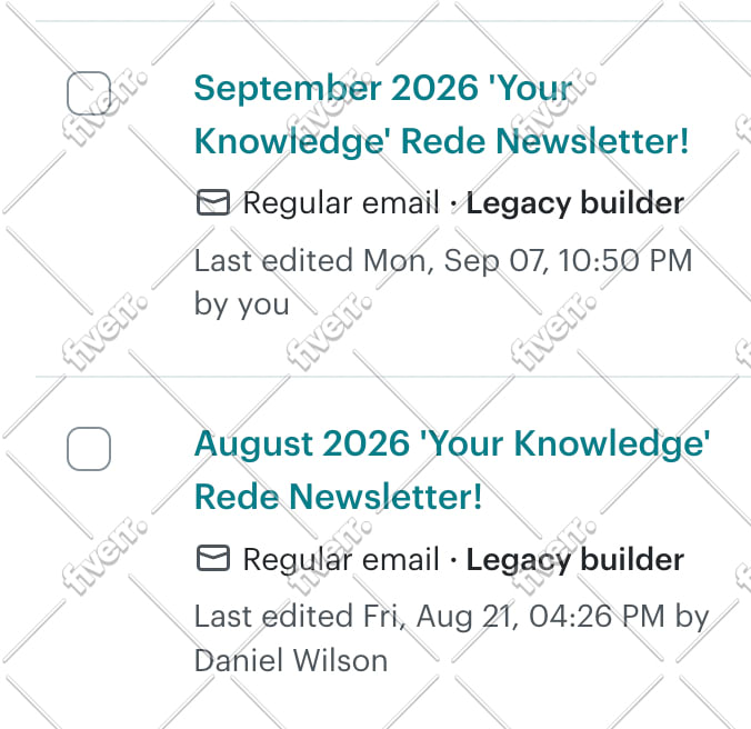 work as your mailchimp expert