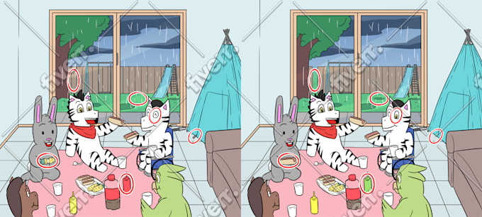 create a spot the difference with your image