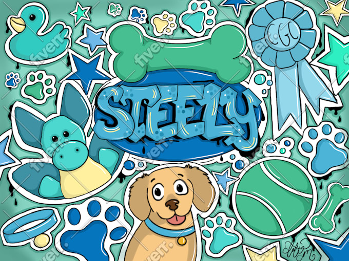 create custom graffiti doodle illustrations