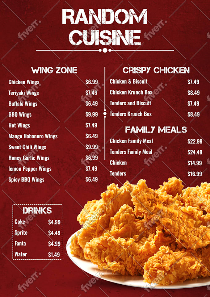 make doordash, grubhub and ubereats menu with modifiers