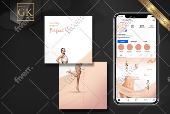 design beautiful instagram puzzle templates for you