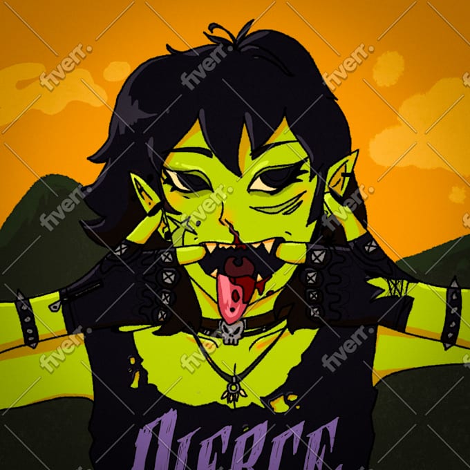 make a art for you in a grunge edgy art style