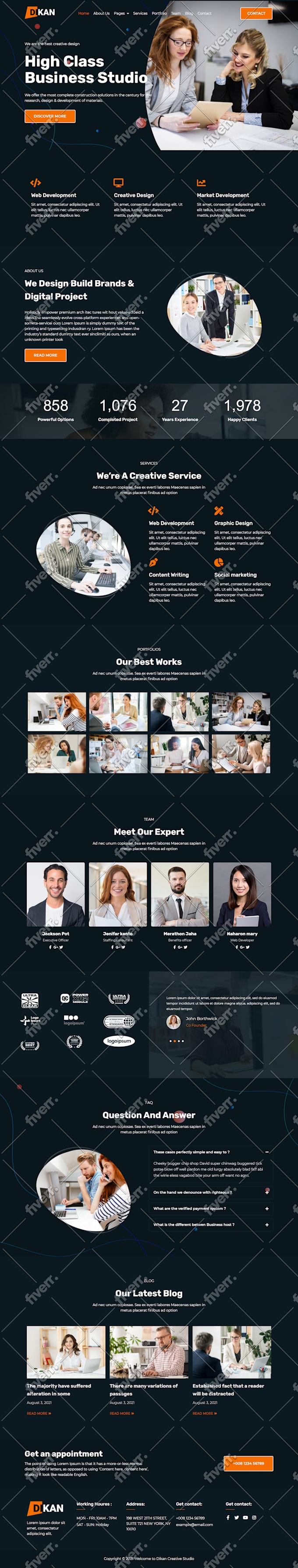 design premium elementor website in wordpress