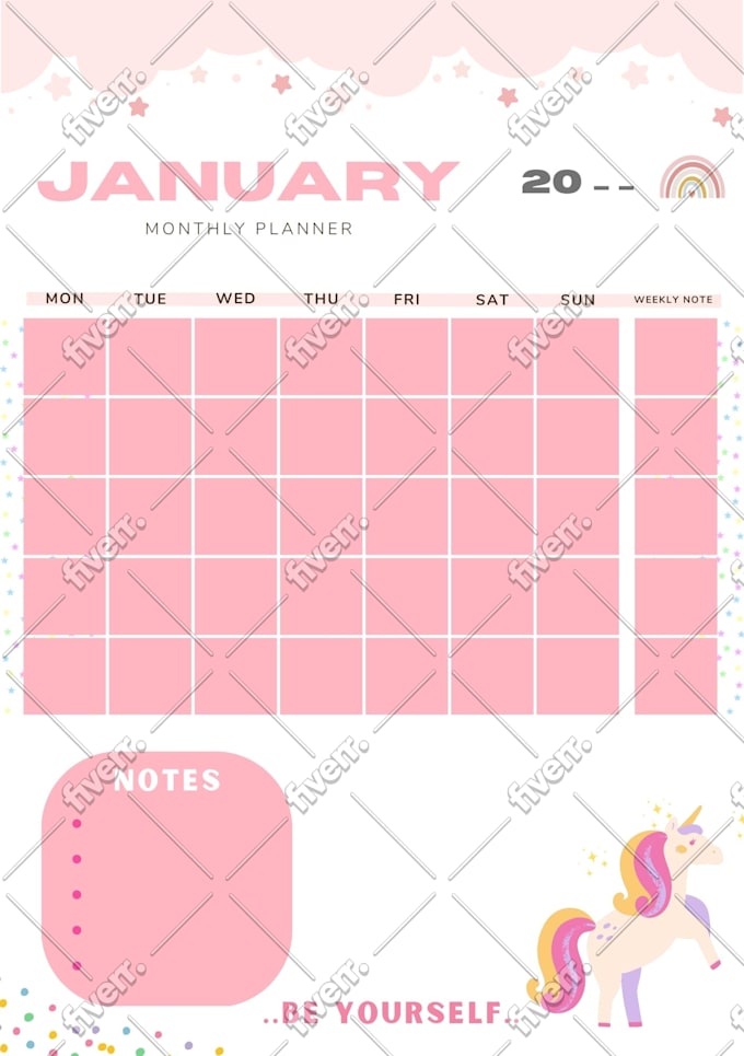 design personalized calendar template