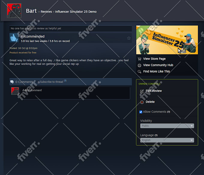 play test and review your game on steam