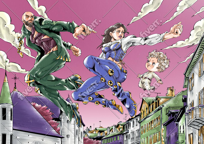 draw you in jojo bizarre adventure style