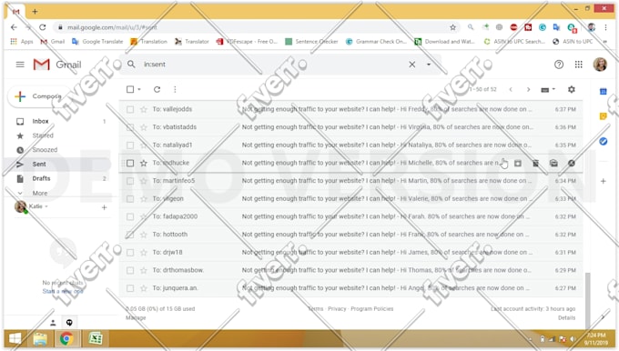 send manually 200 emails in a day or more