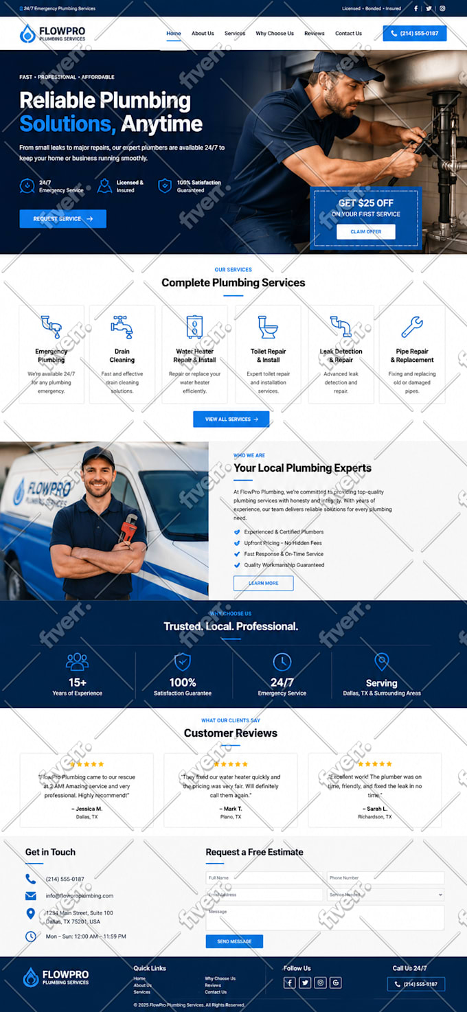 design responsive landing page and wordpress website with elementor pro