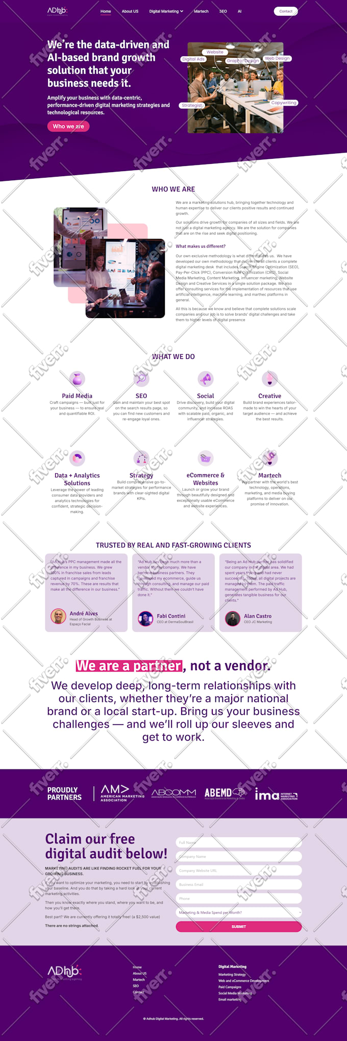 design and code custom website in html css, wordpress or wix