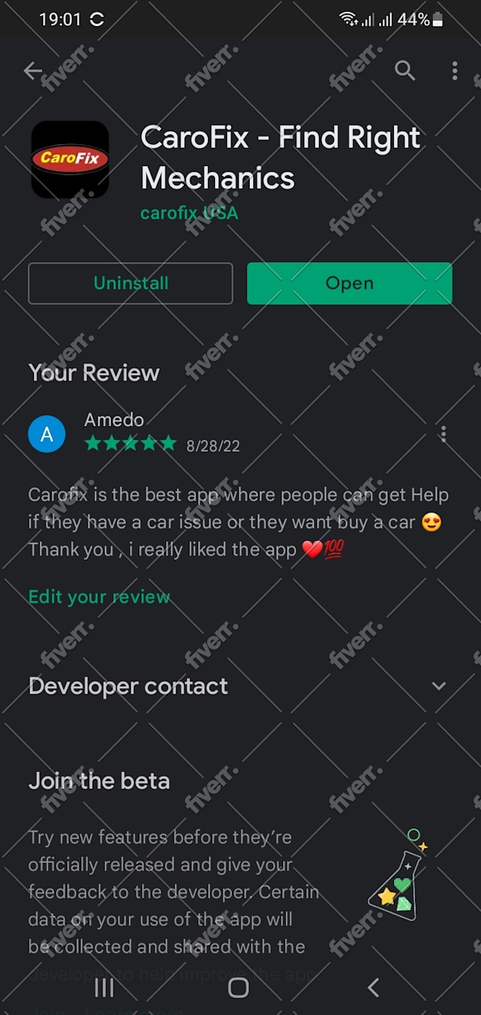 add rate the app on the google play encourages users to rate