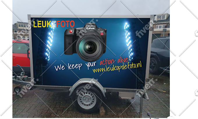 create professional box trailer, long trailer, gaming trailer wrap design