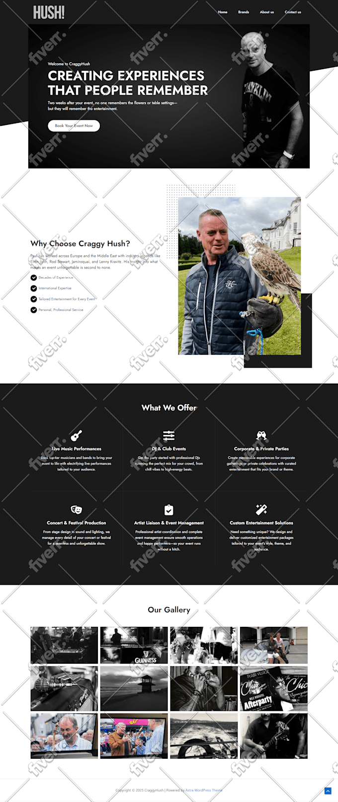 redesign wordpress landing page and fix issues