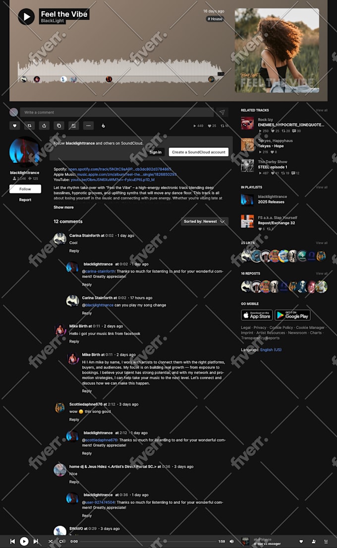 do viral music promotion on soundcloud through reposts