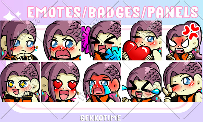 create emotes, badges, subbadges for twitch