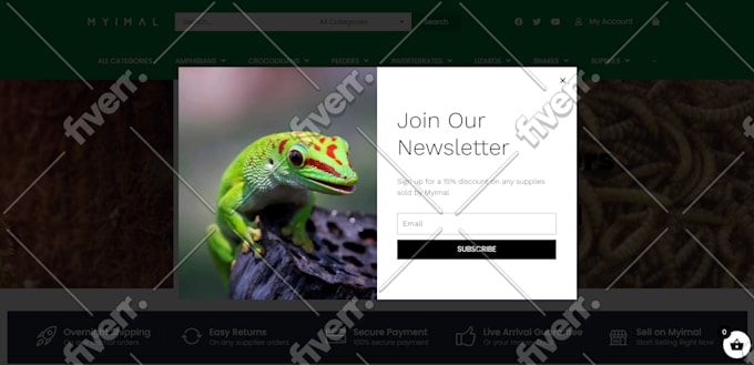 design pop up or embedded subscription form, integrate with mailchimp