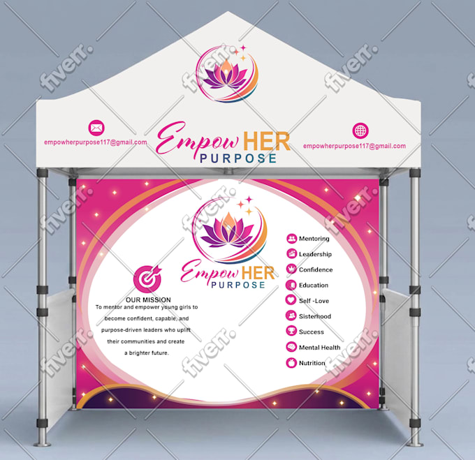 do canopy tent design, table cover, feature flags,roll up banner