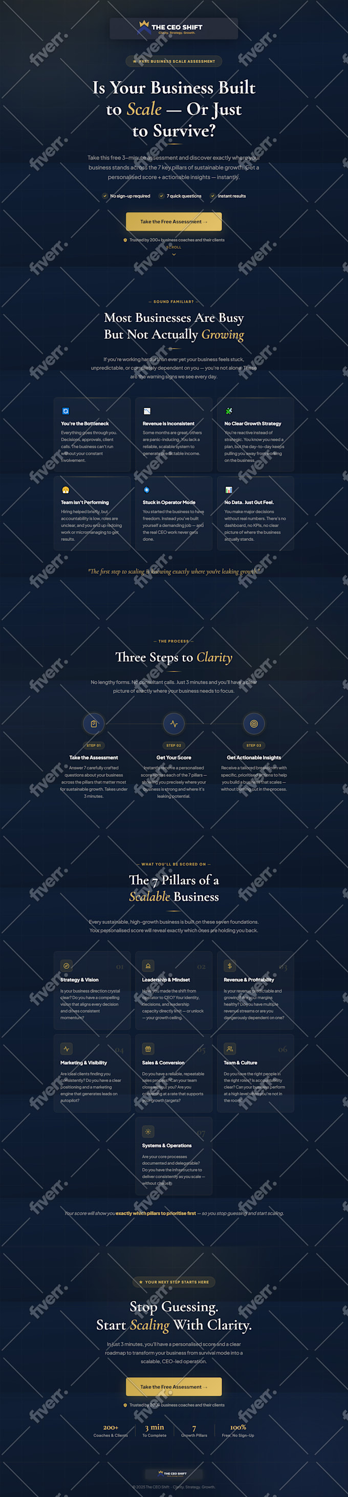 create high converting scoreapp quiz, scorecard, landing page and report