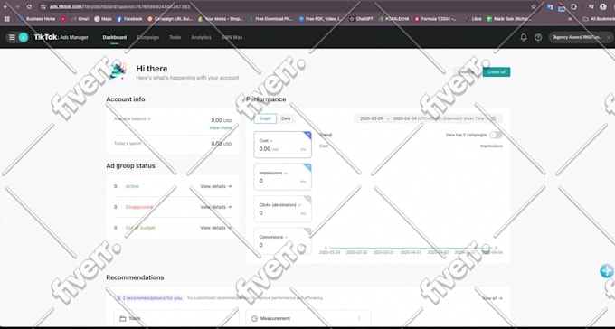 create tiktok ad account and business manager for worldwide