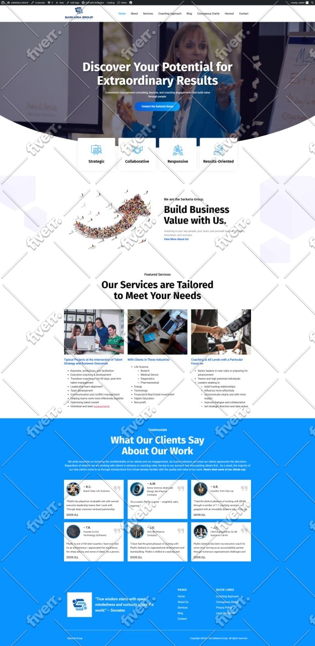 do wordpress website development, design or redesign wordpress blog