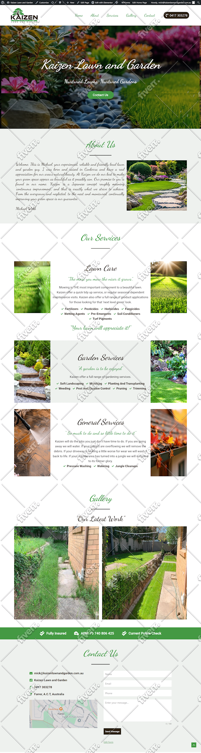 develop lawn care website for you