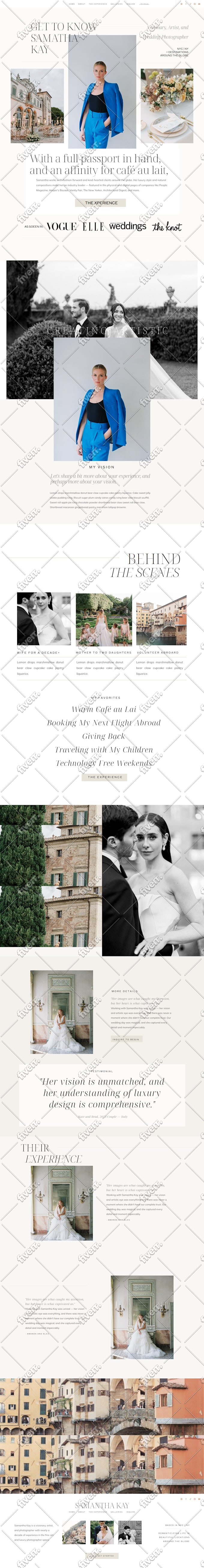 design a stunning photography website, professional photographer website