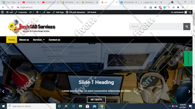 design  responsive wordpress website by using elementor pro