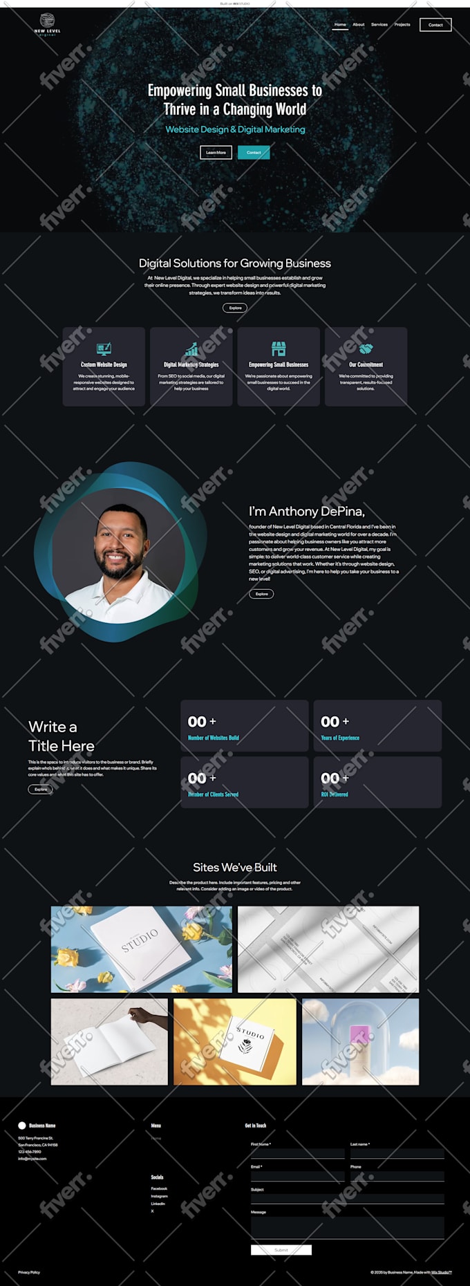 create wix website or web design wix  website
