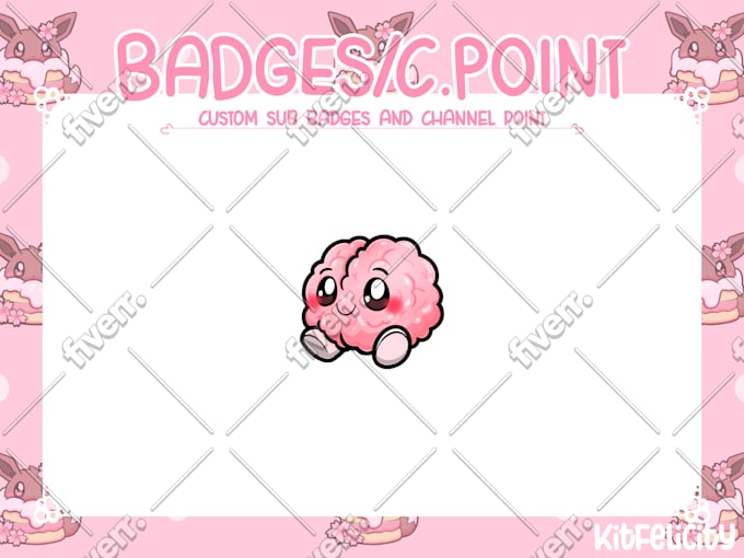 create cute twitch or discord sub badges or channel point
