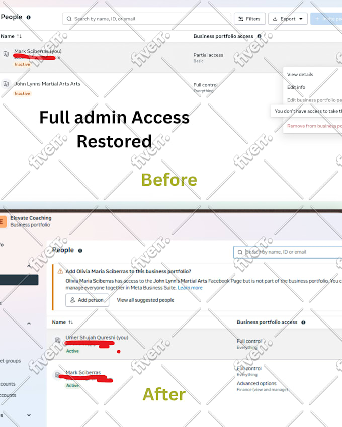 fix any facebook issue , lost admin access and business manager setup