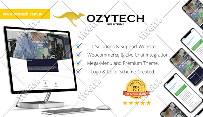create a responsive wordpress website, do customization