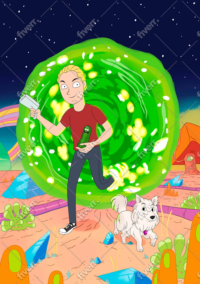 draw you in rick and morty style